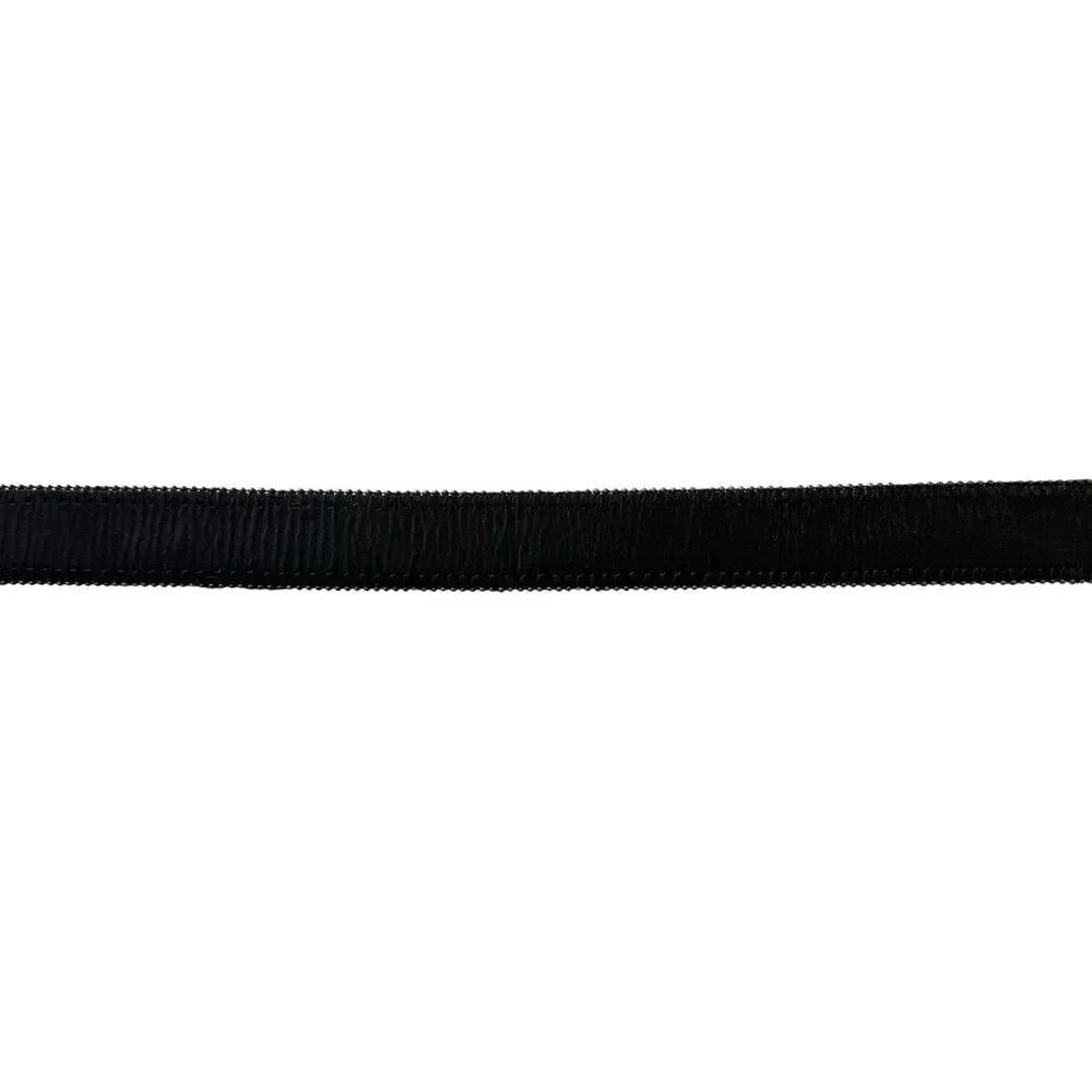 Fossil Black Croc-Embossed Leather Studded Belt Gold Buckle Size Medium